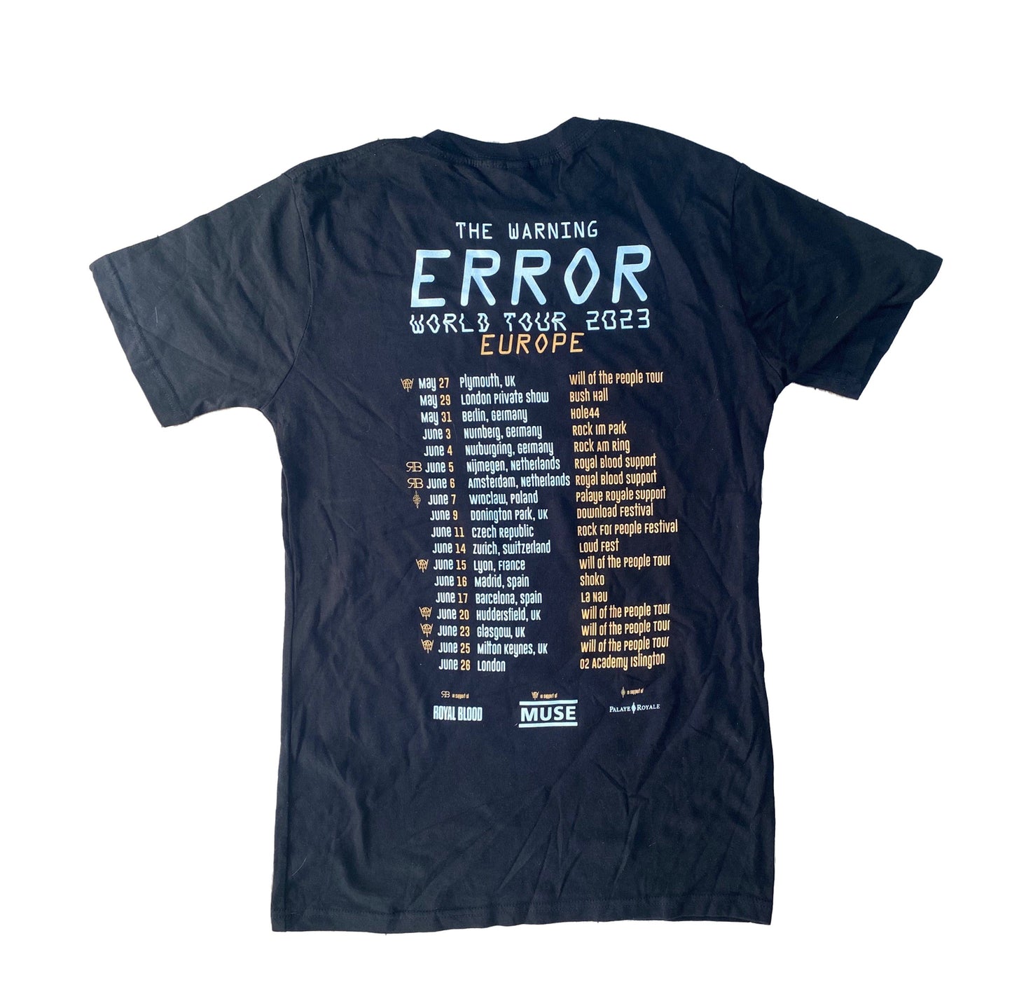 Error 23 World Tour T Shirt Black